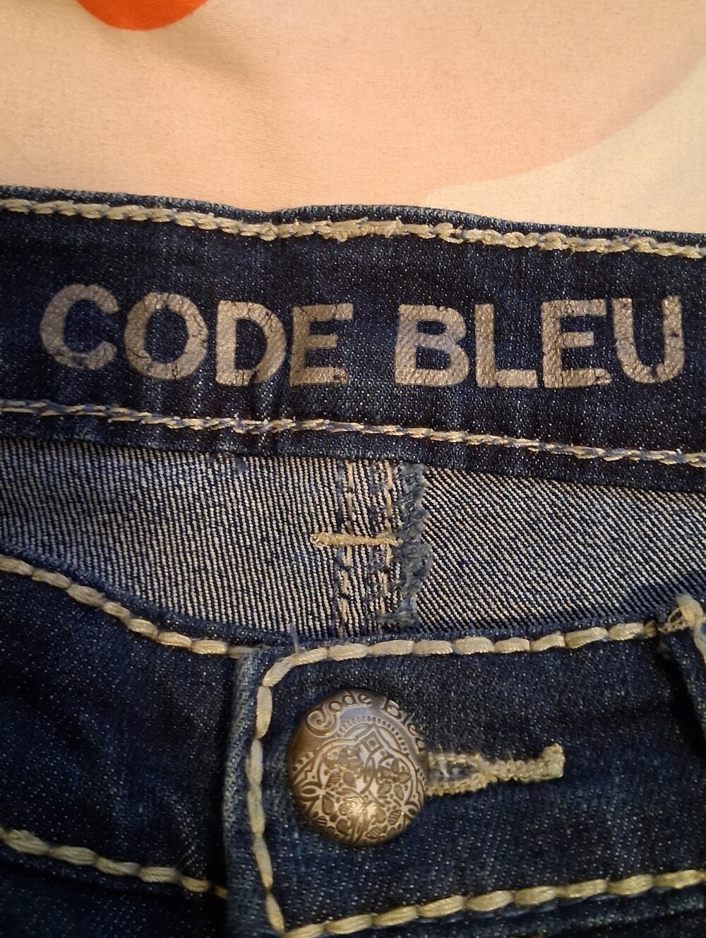 Code Bleu Andrea Women Bootcut Dark Wash Jeans Pant Sz10PR Embroidered - Picture 3 of 15
